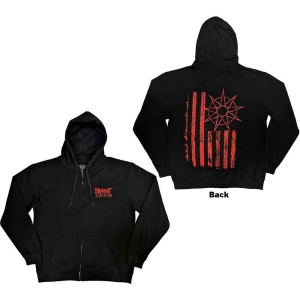 Slipknot - 9-Point Flag Uni Bl Zip Hoodie i gruppen MERCHANDISE / Hoodies / Metal hos Bengans Skivbutik AB (5554729r)