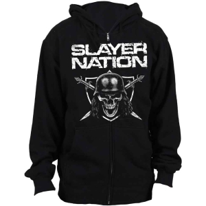 Slayer - Slayer Nation Uni Bl Zip Hoodie i gruppen MERCHANDISE / Hoodies / Metal hos Bengans Skivbutik AB (5554731r)