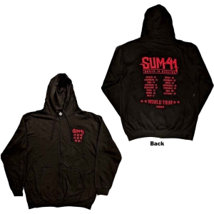 Sum 41 - Order In Decl Tour 20 Bl Zip Hoodie i gruppen MERCHANDISE / Hoodies / Punk hos Bengans Skivbutik AB (5554755r)