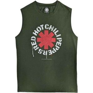 Red Hot Chili Peppers - Stencil Uni Green Tank Top i gruppen MERCHANDISE / T-shirt / Pop-Rock hos Bengans Skivbutik AB (5554899r)