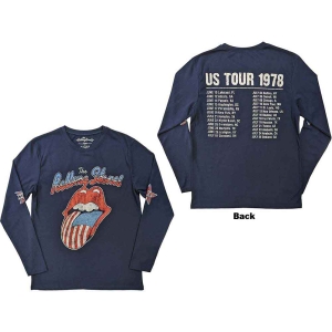 Rolling Stones - Us Tour 78 Uni Navy Longsleeve i gruppen MERCHANDISE / T-shirt / Pop-Rock hos Bengans Skivbutik AB (5554903r)