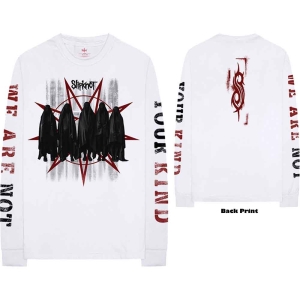 Slipknot - Shrouded Group Uni Wht Longsleeve i gruppen MERCHANDISE / T-shirt / Metal hos Bengans Skivbutik AB (5554913r)