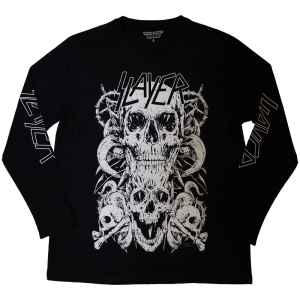 Slayer - White Skulls Uni Bl Longsleeve i gruppen MERCHANDISE / T-shirt / Metal hos Bengans Skivbutik AB (5554920r)