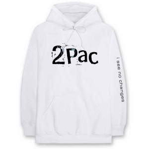 Tupac - I See No Changes Uni Wht Hoodie i gruppen MERCHANDISE / Hoodies / Hip Hop-Rap hos Bengans Skivbutik AB (5555267)