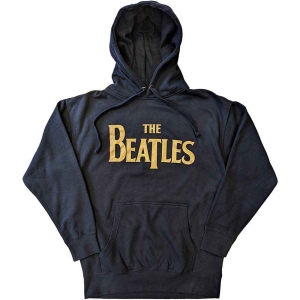 The Beatles - Gold Drop T Logo Uni Navy Hoodie i gruppen MERCHANDISE / Hoodies / Pop-Rock hos Bengans Skivbutik AB (5555320r)