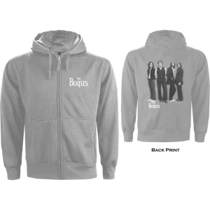 The Beatles - White Album Uni Grey Zip Hoodie i gruppen MERCHANDISE / Hoodies / Pop-Rock hos Bengans Skivbutik AB (5555324r)