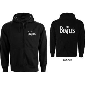 The Beatles - Drop T Logo B-Print Lady Bl Zip Hoodie i gruppen MERCHANDISE / Hoodies / Pop-Rock hos Bengans Skivbutik AB (5555332r)