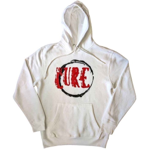 The Cure - Circle Logo Uni Wht Hoodie i gruppen MERCHANDISE / Hoodies / Pop-Rock hos Bengans Skivbutik AB (5555346r)