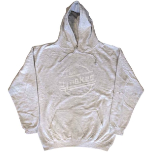 Strokes - Distressed Magna Mono Grey Hoodie i gruppen MERCHANDISE / Hoodies / Pop-Rock hos Bengans Skivbutik AB (5555362r)