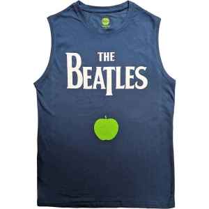 The Beatles - Drop T Logo & Apple Denim Tank Top i gruppen MERCHANDISE / T-shirt / Pop-Rock hos Bengans Skivbutik AB (5555499r)