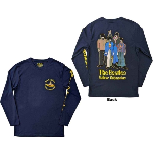 The Beatles - Yellow Sub Band Navy Longsleeve i gruppen MERCHANDISE / T-shirt / Pop-Rock hos Bengans Skivbutik AB (5555513r)