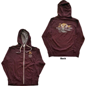 U2 - Joshua Tree 2017 Maroon Zip Hoodie i gruppen MERCHANDISE / Hoodies / Pop-Rock hos Bengans Skivbutik AB (5555594r)