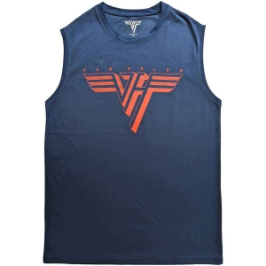 Van Halen - Classic Red Logo Denim Tank Top i gruppen MERCHANDISE / T-shirt / Metal hos Bengans Skivbutik AB (5555678r)