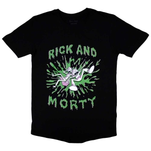 Rick & Morty - Green Splat Uni Bl T-Shirt i gruppen VI TIPSER / Nyankommet Merch / Juni hos Bengans Skivbutik AB (5555975r)