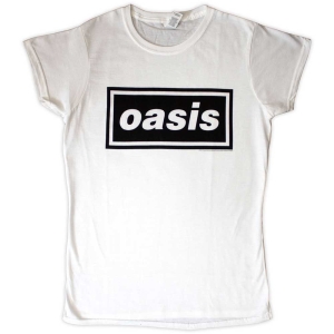 Oasis - Decca Logo Lady Wht T-Shirt i gruppen VI TIPSER / Nyankommet Merch / Juni hos Bengans Skivbutik AB (5556047r)