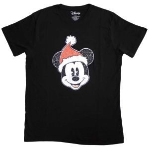 Disney Mickey Mouse - Santa Hat Uni Bl T-Shirt i gruppen MERCHANDISE / T-shirt / Film-Musikkkal hos Bengans Skivbutik AB (5557021r)