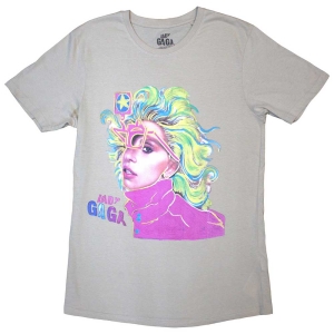 Lady Gaga - Colour Sketch Uni Natrl T-Shirt i gruppen MERCHANDISE / T-shirt / Pop-Rock hos Bengans Skivbutik AB (5557230r)