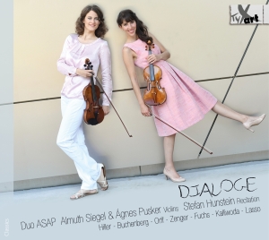 Duo Asap Stefan Hunstein - Dialoge - Works For Violin Duo And i gruppen VI TIPSER / Julegavetips CD hos Bengans Skivbutik AB (5557758)