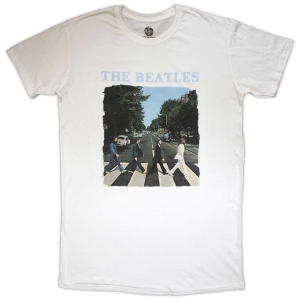 The Beatles - Abbey Road & Logo Lady Wht T-Shirt i gruppen MERCHANDISE / T-shirt / Nyheter / Pop-Rock hos Bengans Skivbutik AB (5562462r)