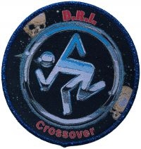 D.R.I. - Patch Crossover Blue Border (9,3 Cm i gruppen VI TIPSER / Fredagsutgivelser / Fredag den 30:e augusti 2024 hos Bengans Skivbutik AB (5562687)