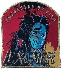 Exhumer - Patch Possessed By Fire Gold Border i gruppen VI TIPSER / Fredagsutgivelser / Fredag den 30:e augusti 2024 hos Bengans Skivbutik AB (5562692)