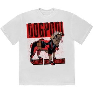 Marvel - Deadpool Dogpool Smells.. Wht T-Shirt i gruppen MERCHANDISE / T-shirt / Film-Musikkkal hos Bengans Skivbutik AB (5562857r)