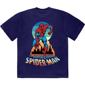 Marvel - Spider-Man Keyhole Navy T-Shirt i gruppen MERCHANDISE / T-shirt / Film-Musikkkal hos Bengans Skivbutik AB (5562862r)