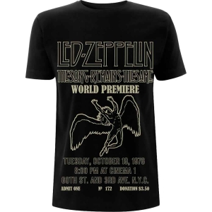 Led Zeppelin - Tsrts World Premiere Uni Bl T-Shirt i gruppen MERCHANDISE / T-shirt / Pop-Rock hos Bengans Skivbutik AB (5563411r)