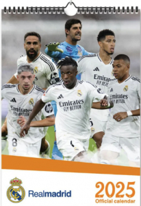 Real Madrid Fc  - 2025 A3 Calendar i gruppen MERCH / Kalendere 2025 / Calendars League hos Bengans Skivbutik AB (5563815)