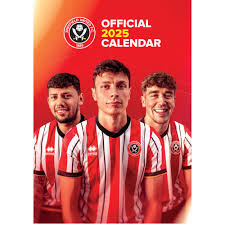 Sheffield United Fc - 2025 A3 Calendar i gruppen VI TIPSER / Fredagsutgivelser / Fredag 1 november 2024 hos Bengans Skivbutik AB (5563816)