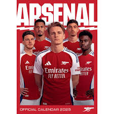 Arsenal Fc - 2025 A3 Calendar i gruppen MERCH / Kalendere 2025 / Calendars League hos Bengans Skivbutik AB (5563821)