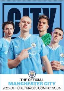 Manchester City Fc  - 2025 A3 Calendar i gruppen MERCH / Kalendere 2025 / Calendars League hos Bengans Skivbutik AB (5563824)