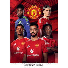 Manchester United Fc - 2025 A3 Calendar i gruppen MERCH / Kalendere 2025 / Calendars League hos Bengans Skivbutik AB (5563825)