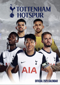 Tottenham Hotspur Fc - 2025 A3 Calendar i gruppen MERCH / Kalendere 2025 / Calendars League hos Bengans Skivbutik AB (5563826)