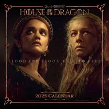 House Of The Dragon  - 2025 Square Calendar i gruppen VI TIPSER / Fredagsutgivelser / Fredag den 13:e september 2024 hos Bengans Skivbutik AB (5563872)