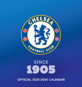 Chelsea Fc  - 2025 Desk Easel Calendar i gruppen MERCH / Kalendere 2025 / Calendars League hos Bengans Skivbutik AB (5563907)