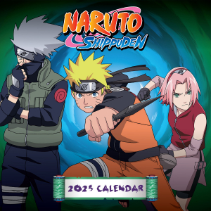 Naruto Shippuden - 2025 Square Calendar i gruppen MERCHANDISE / Merch / Film-Musikkkal hos Bengans Skivbutik AB (5563914)