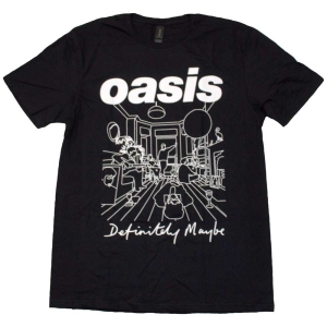 Oasis - Definitely Maybe Line Draw.. Bl T-Shirt i gruppen MERCHANDISE / T-shirt / Pop-Rock hos Bengans Skivbutik AB (5564216r)