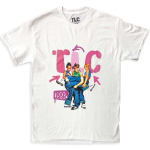 Tlc - Kicking Group Uni Wht T-Shirt i gruppen MERCHANDISE / T-shirt / RnB-Soul hos Bengans Skivbutik AB (5564554r)