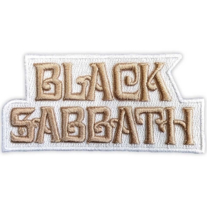 Black Sabbath - Text Logo Woven Patch i gruppen MERCHANDISE / Merch / Metal hos Bengans Skivbutik AB (5565562)