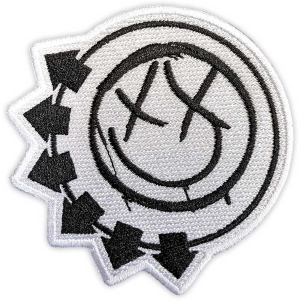 Blink 182 - Black Six-Arrow Smile Woven Patch i gruppen MERCHANDISE / Merch / Punk hos Bengans Skivbutik AB (5565564)