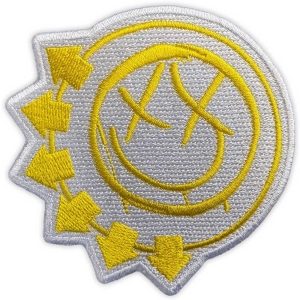 Blink 182 - Yellow Six-Arrow Smile Woven Patch i gruppen MERCHANDISE / Merch / Punk hos Bengans Skivbutik AB (5565565)