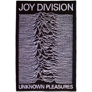 Joy Division - Unknown Pleasures Woven Patch i gruppen MERCHANDISE / Merch / Pop-Rock hos Bengans Skivbutik AB (5565587)