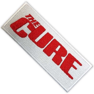 The Cure - Red Logo Woven Patch i gruppen MERCHANDISE / Merch / Pop-Rock hos Bengans Skivbutik AB (5565605)