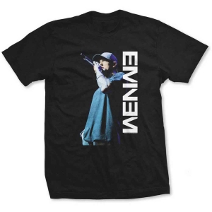 Eminem - Mic Pose Uni Bl T-Shirt i gruppen MERCHANDISE / T-shirt / Hip Hop-Rap hos Bengans Skivbutik AB (5566069r)