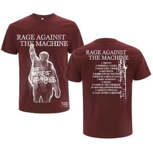 Rage Against The Machine - Bola Album Cover Maroon T-Shirt i gruppen MERCHANDISE / T-shirt / Metal hos Bengans Skivbutik AB (5566719r)