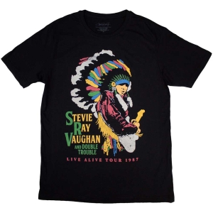 Stevie Ray Vaughan - Double Trouble Tour 87 Bl T-Shirt i gruppen MERCHANDISE / T-shirt / Blues hos Bengans Skivbutik AB (5567009r)