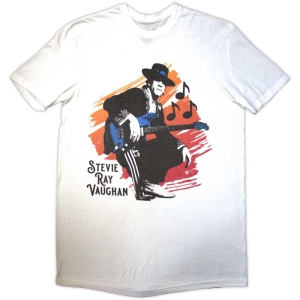 Stevie Ray Vaughan - Stevie Uni Wht T-Shirt i gruppen MERCHANDISE / T-shirt / Blues hos Bengans Skivbutik AB (5567011r)