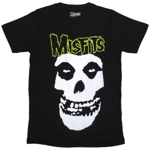 Misfits - Skull & Logo Uni Bl T-Shirt i gruppen MERCHANDISE / T-shirt / Punk hos Bengans Skivbutik AB (5567286r)