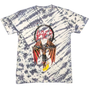 Slayer - Winged Crucifix Wht Dip-Dye T-Shirt i gruppen MERCHANDISE / T-shirt / Metal hos Bengans Skivbutik AB (5567290r)